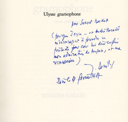 samuel-beckett-digital-library-jacques-derrida-signature-dedication-joyce-ulysse-gramophone